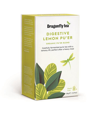 Digestive Lemon Pu'er, Organic Fermented Tea, 20 sachets