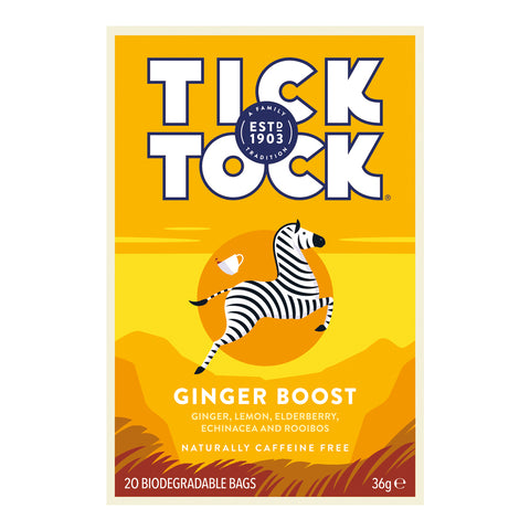 Tick Tock Wellbeing Ginger Boost Tea 20's
